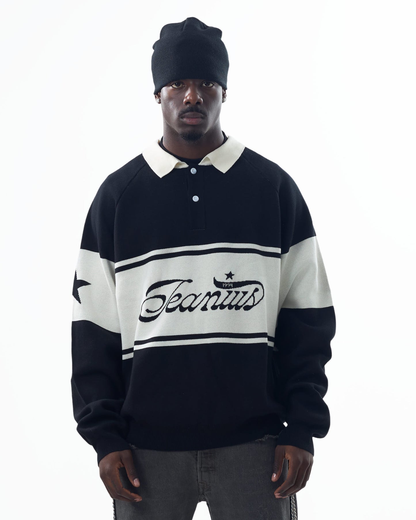 Jeanius Polo Knit Black