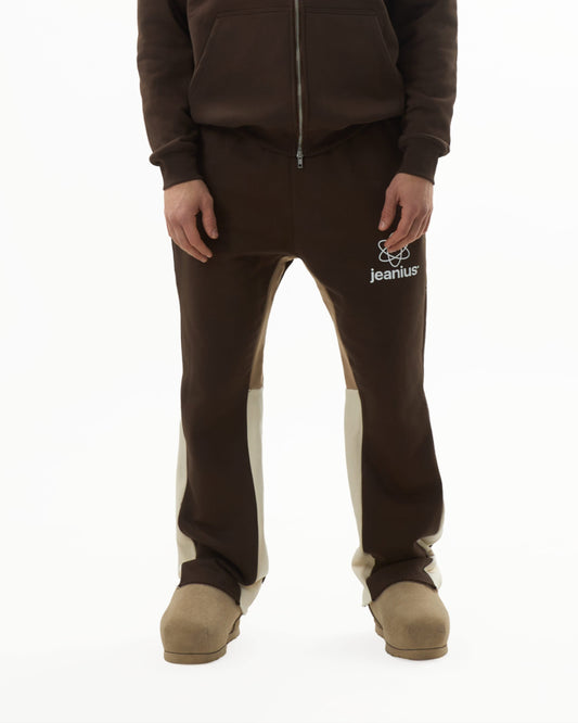 TEAM JEANIUS FLARE JOGGER BROWN