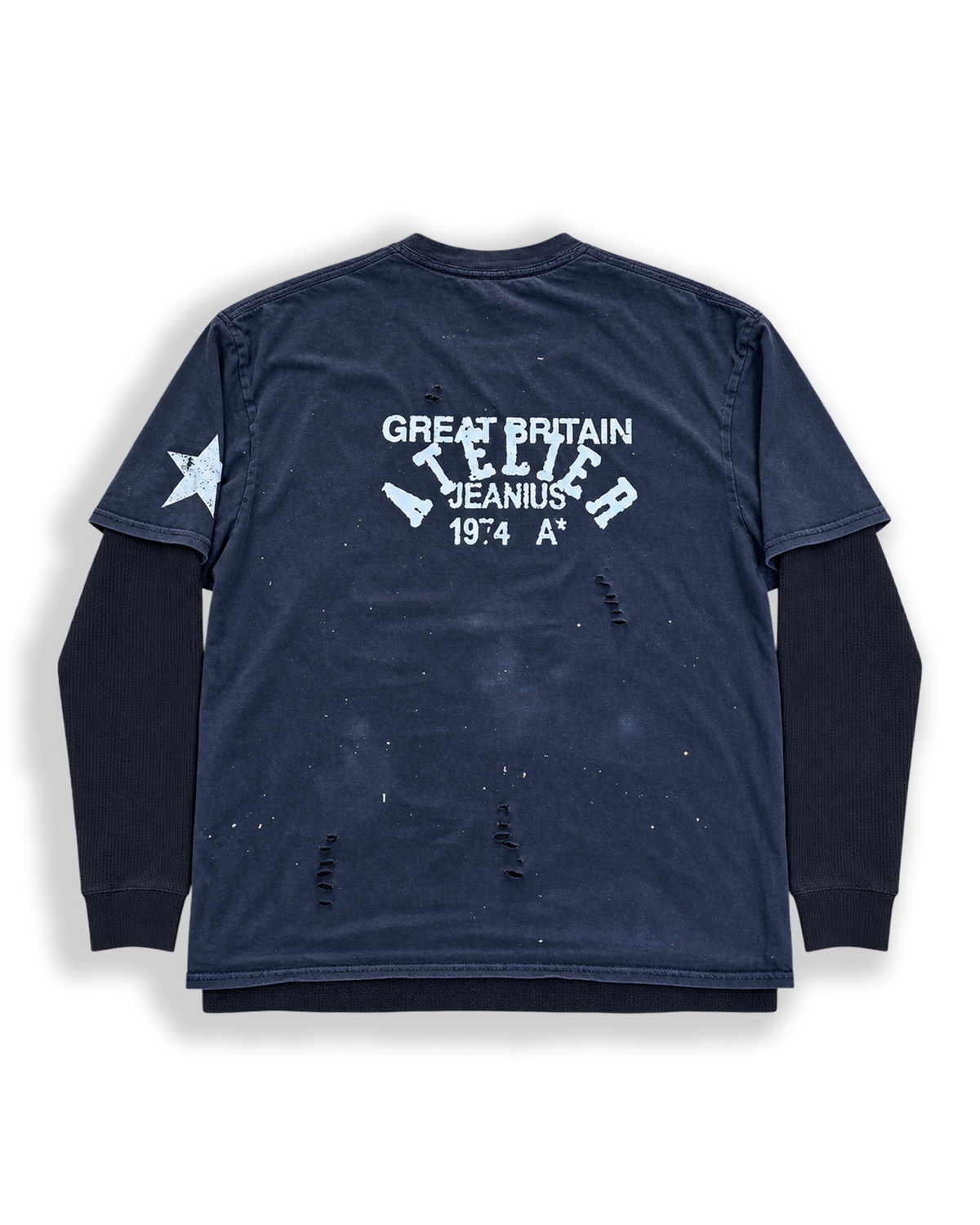 ONE OF ONE ABBEY ROAD LAYERED LONGSLEEVE - Navy back