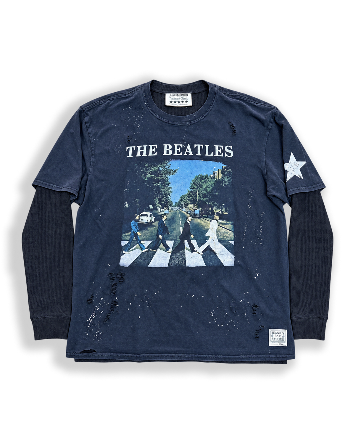 ONE OF ONE ABBEY ROAD LAYERED LONGSLEEVE - Navy front