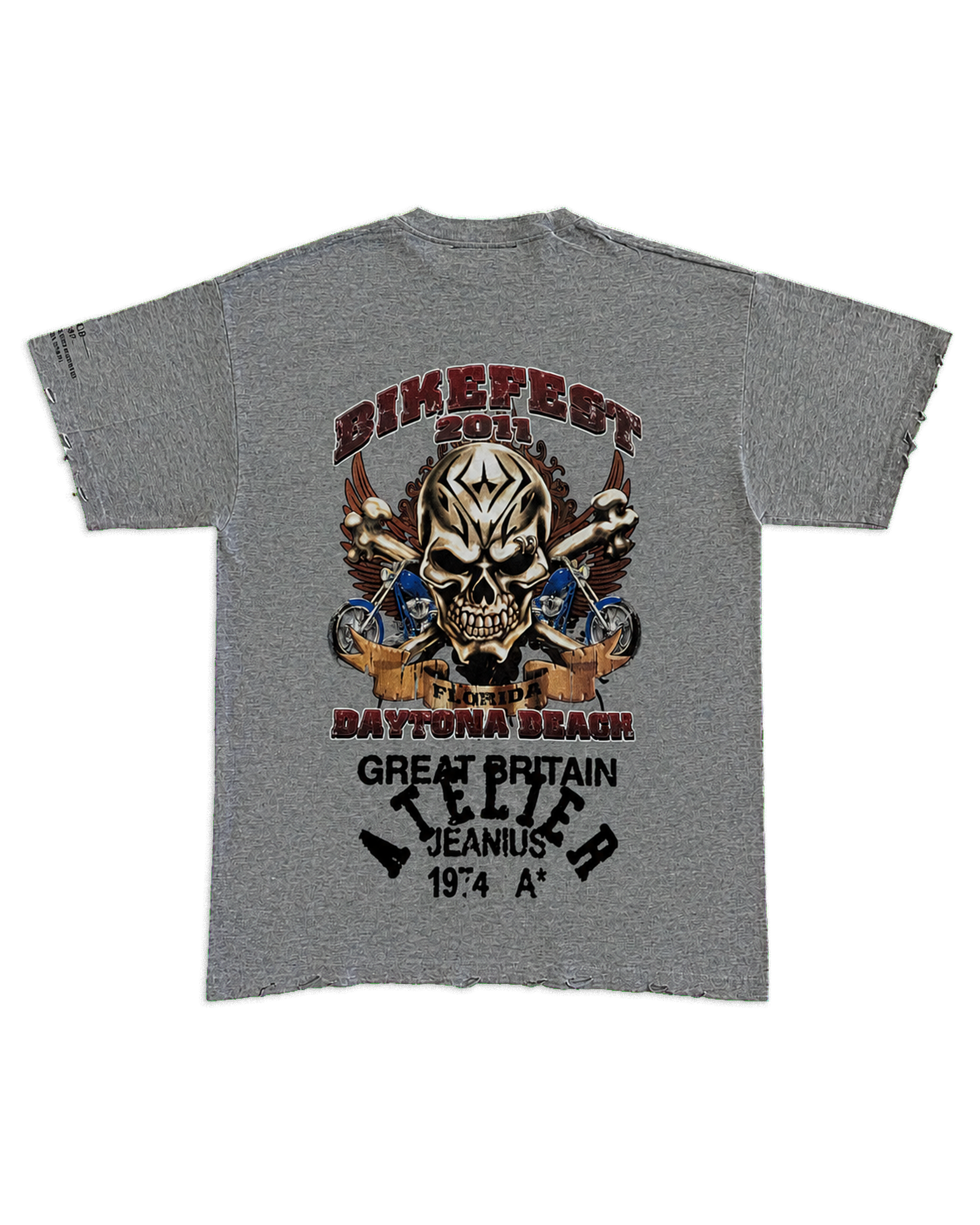 ONE OF ONE BIKEFEST T-SHIRT - Grey back