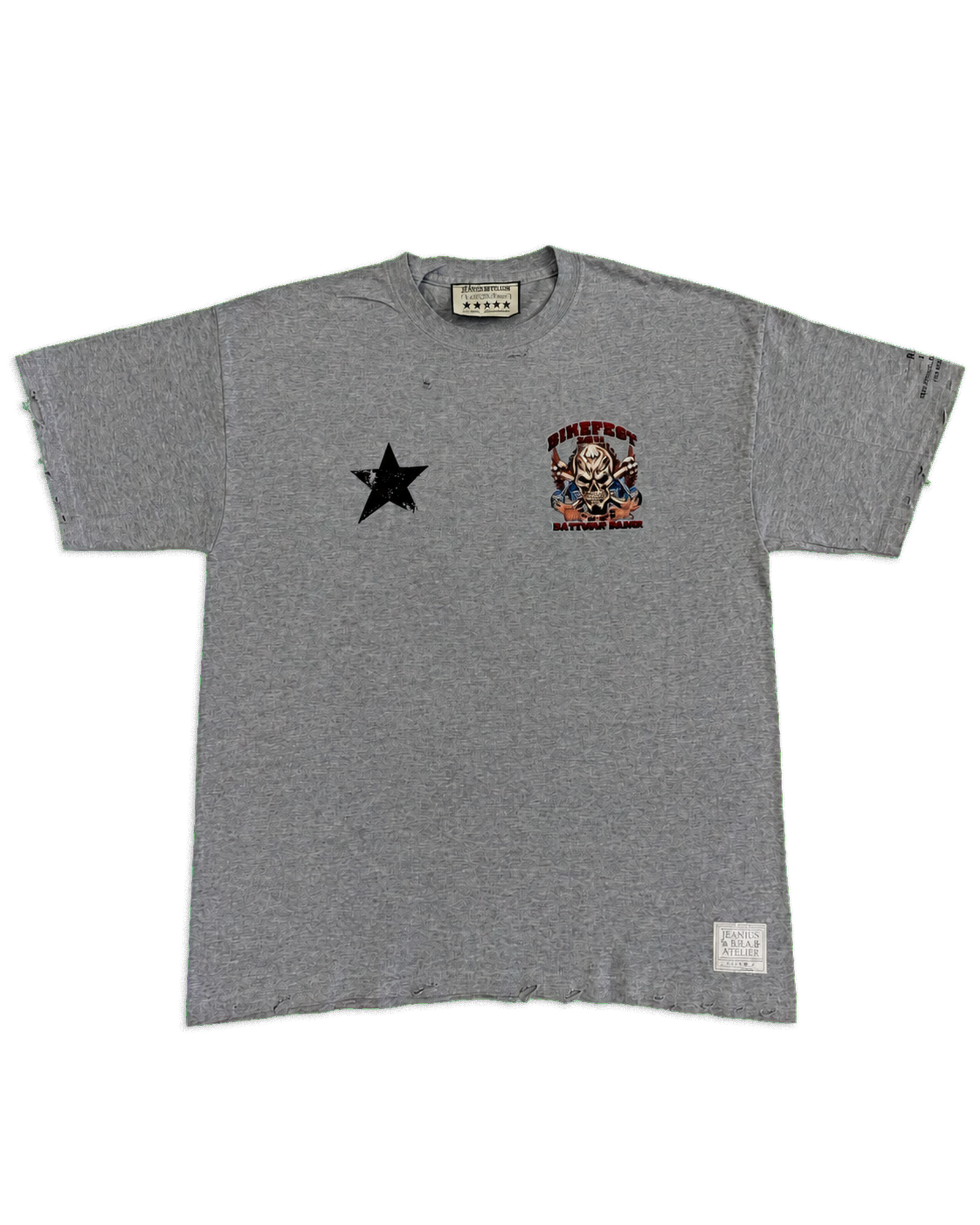 ONE OF ONE BIKEFEST T-SHIRT - Grey front