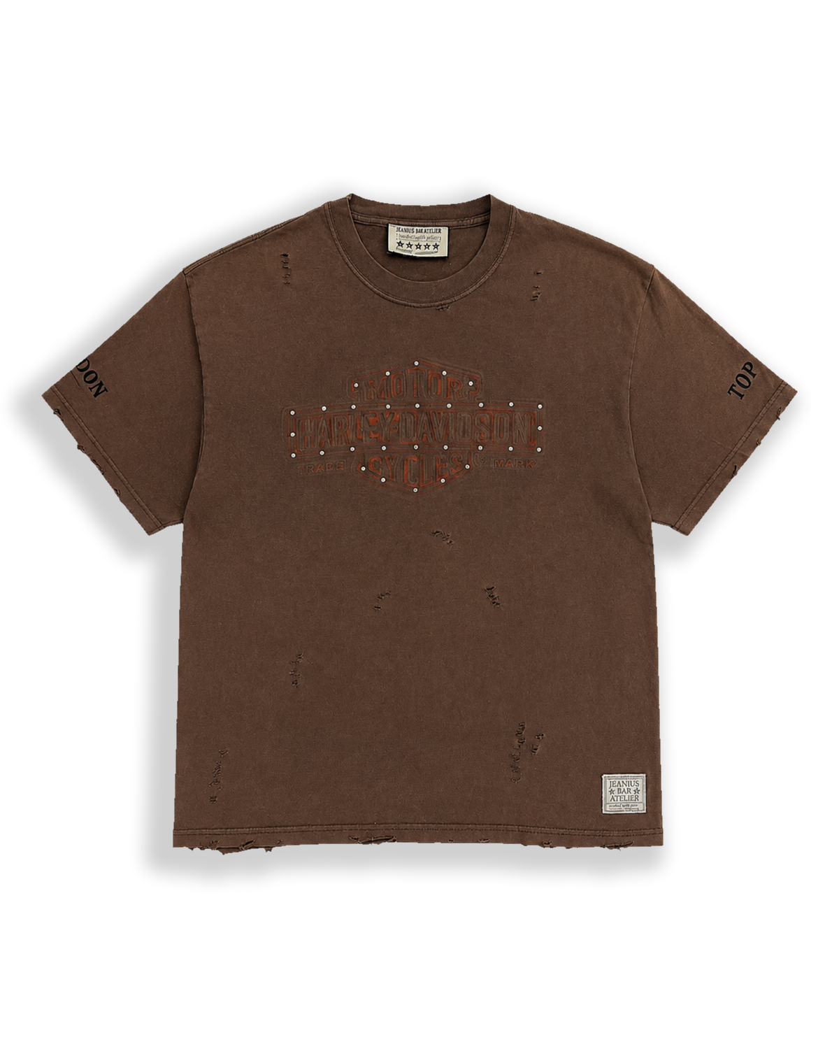 ONE OF ONE HARLEY DAVIDSON FREEDOM T-SHIRT - Brown front
