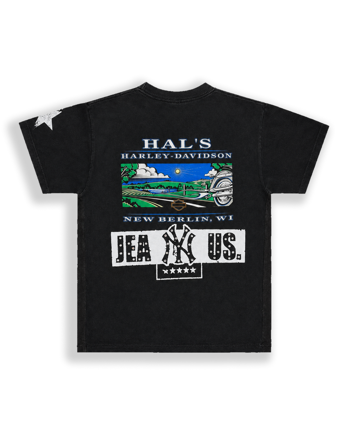 ONE OF ONE HARLEY DAVIDSON RIDING FREE T-SHIRT - Black back