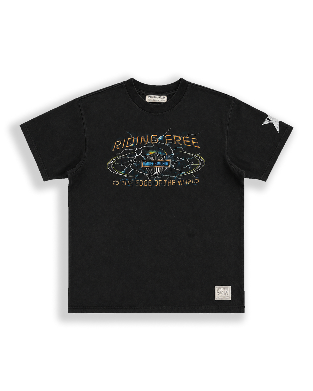 ONE OF ONE HARLEY DAVIDSON RIDING FREE T-SHIRT - Black front