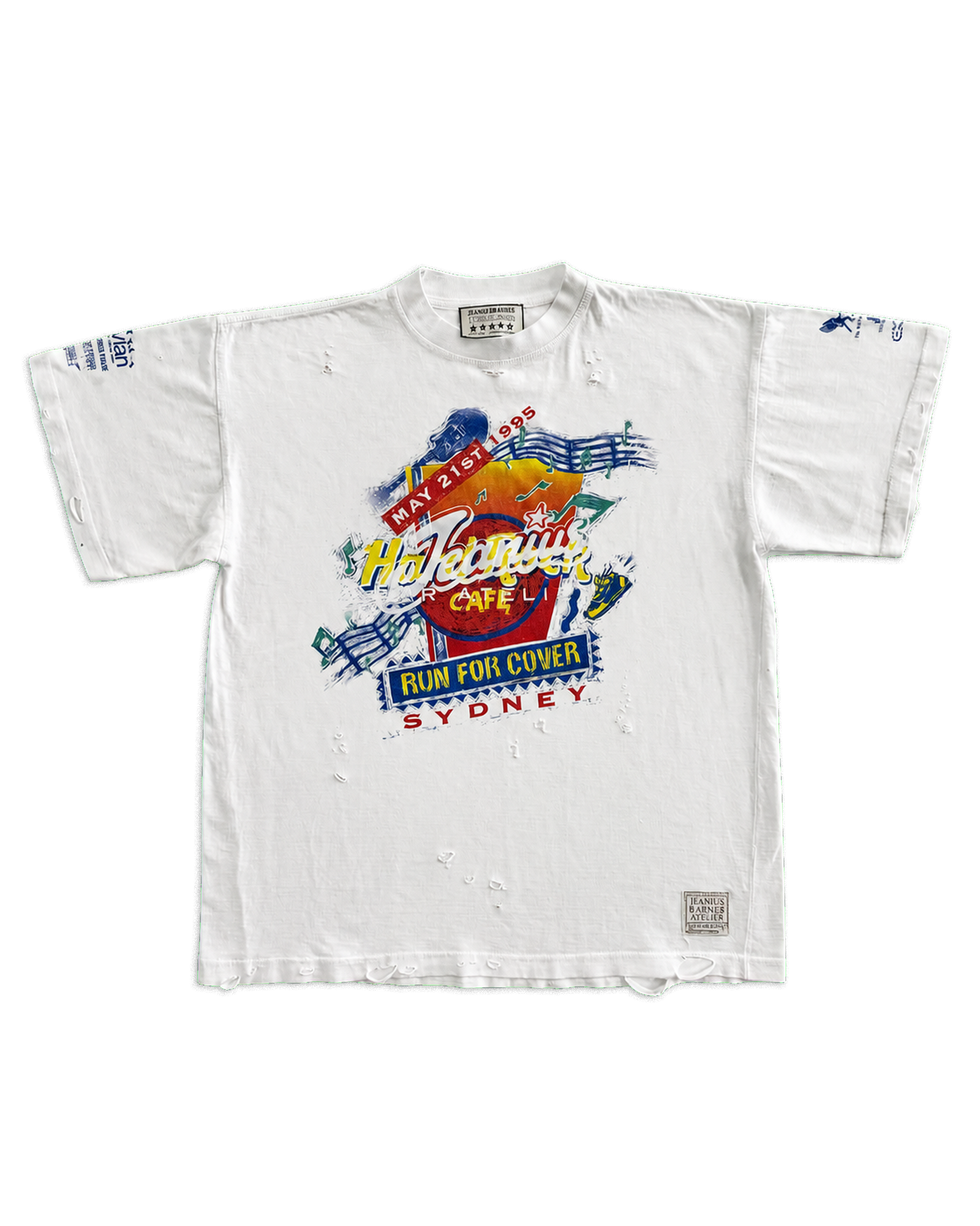 ONE OF ONE HOBART CAFE T-SHIRT - White front