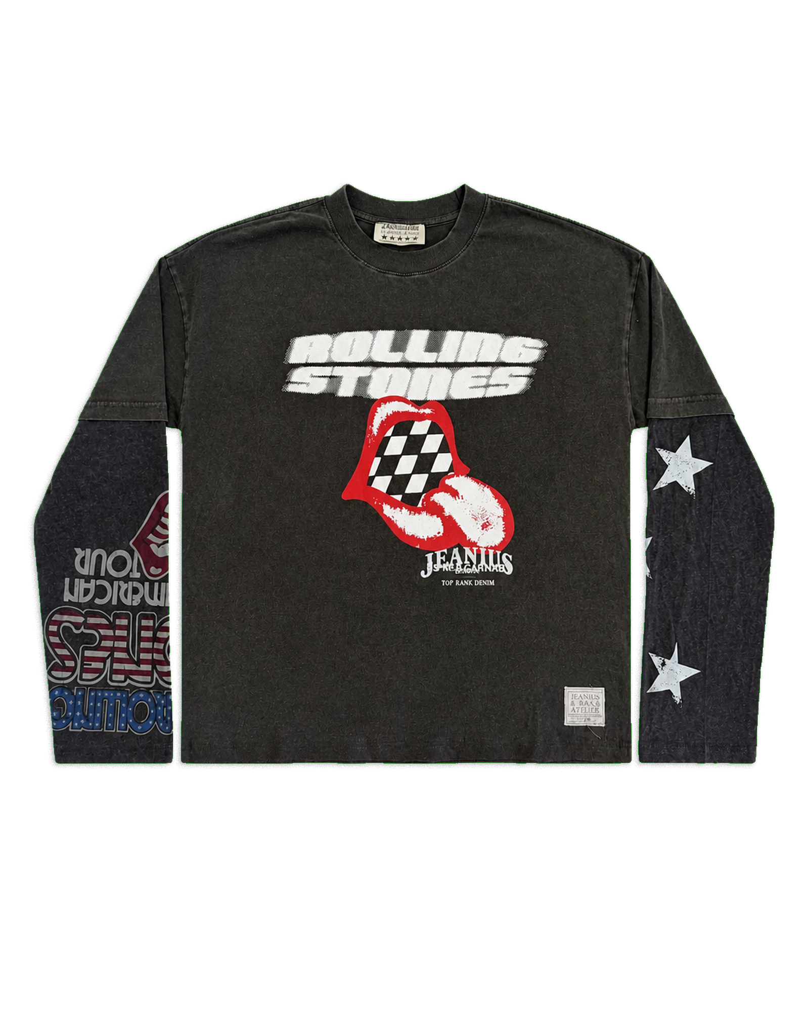 ONE OF ONE ROLLING STONES LONGSLEEVE - Charcoal front