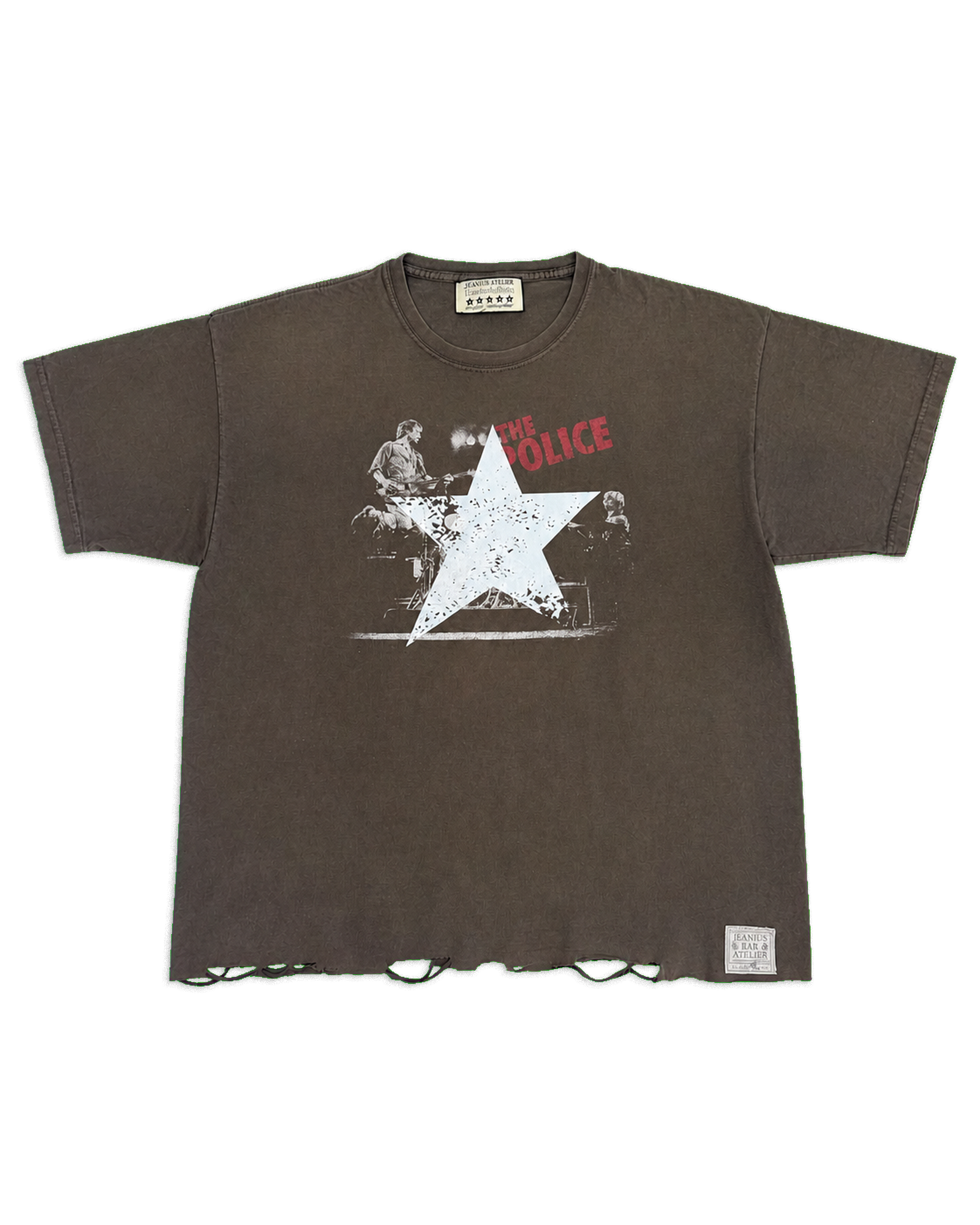 ONE OF ONE THE POLICE T-SHIRT - Brown front