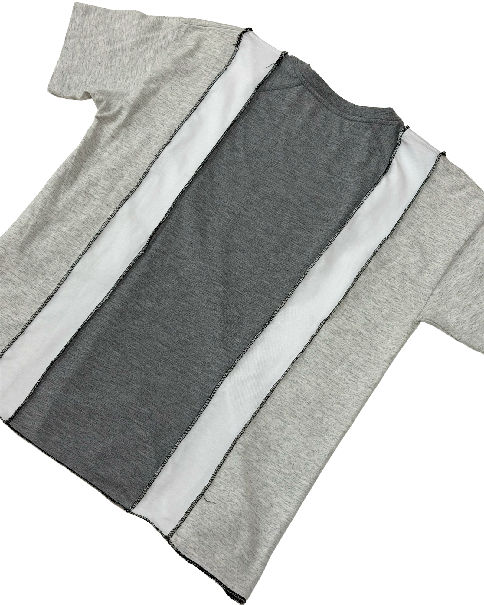 ONE OF ONE GREY SPLIT T-SHIRT