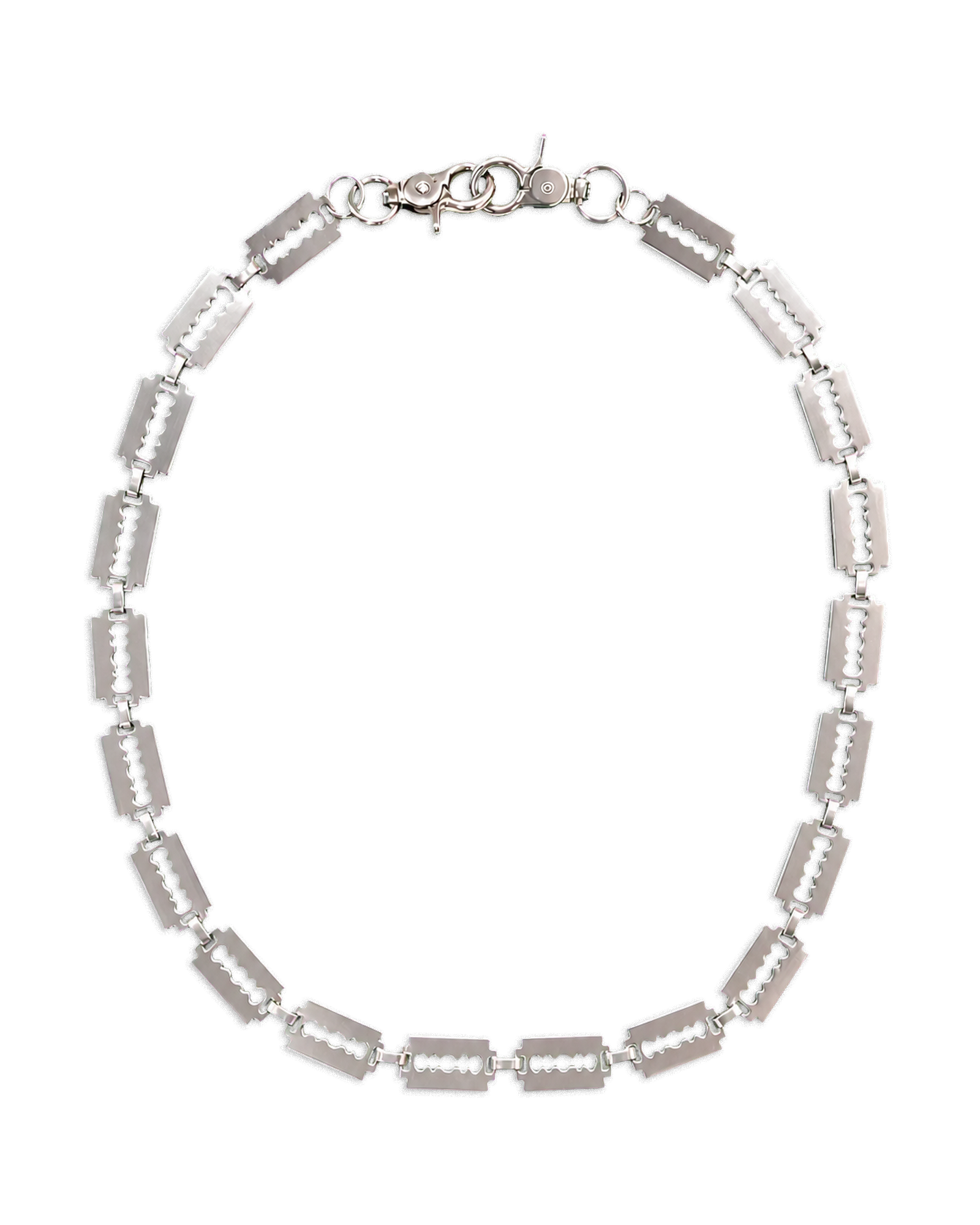 Razor Blade Wallet Chain – Silver