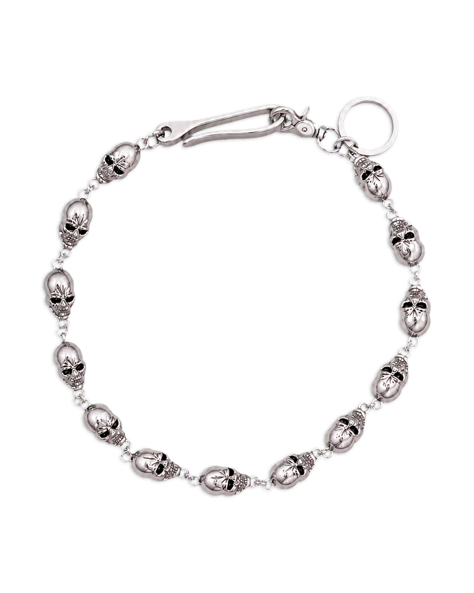 Skull Wallet Chain – Silver
