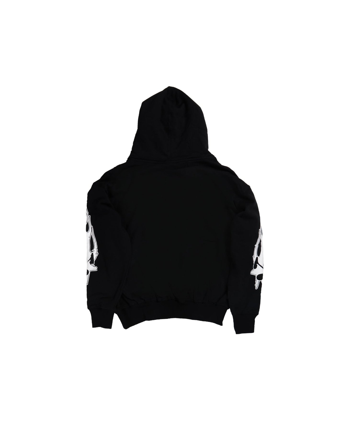 BLACK JEANIUS FLAME HOODIE - Jeanius Bar Atelier