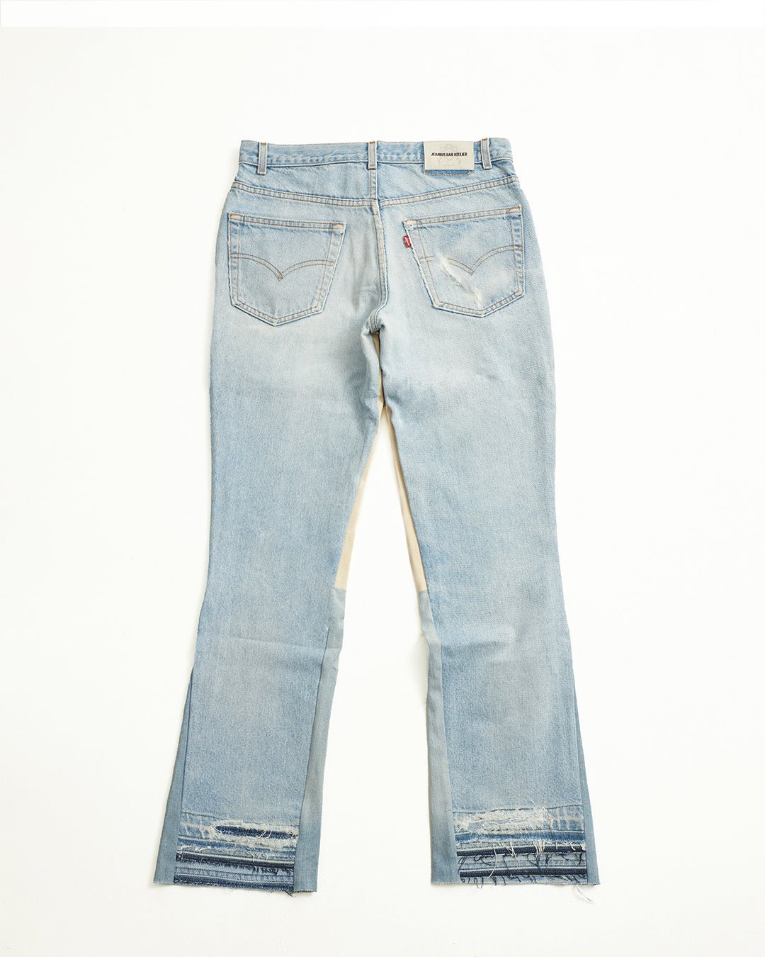 Blue/ Creme Insert Tri-Tone Flare Denim(DROP 001) - Jeanius Bar Atelier