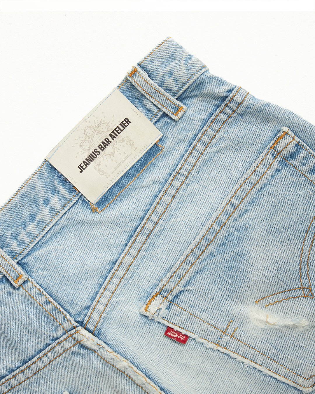 Blue/ Creme Insert Tri-Tone Flare Denim(DROP 001) - Jeanius Bar Atelier