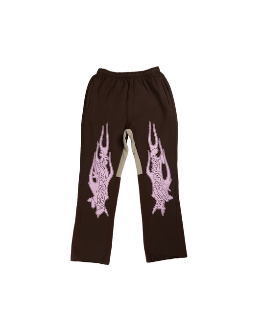 BROWN JEANIUS FLAME FLARE JOGGER - Jeanius Bar Atelier