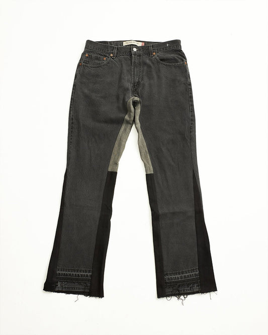 Charcoal Tri-Tone Flare Denim (DROP 001) - Jeanius Bar Atelier